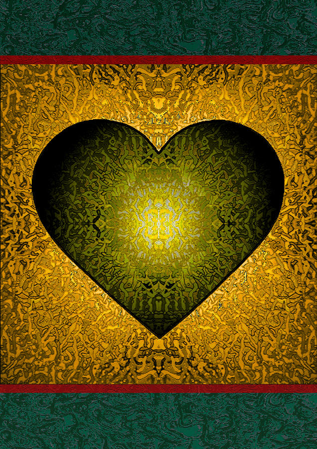 Heart of Gold Card 2 #1 Painting by Steve Fields