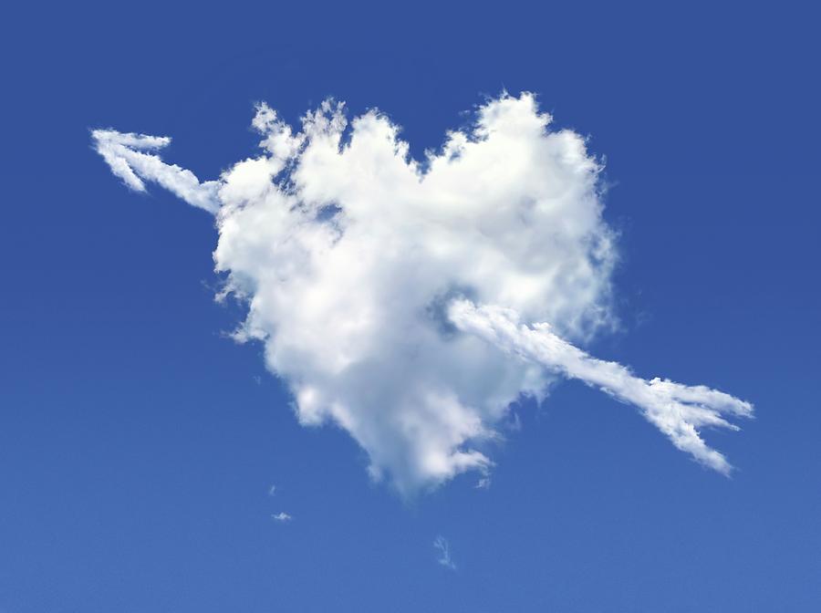 Heart-shaped Cloud, Artwork Digital Art by Leonello Calvetti Heart-shaped Cloud, Artwork Digital Art by Leonello Calvetti
