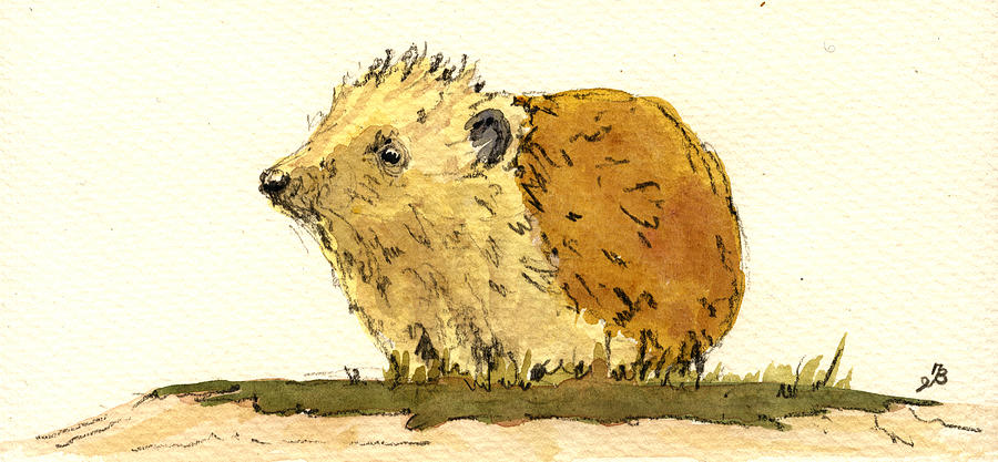 Wildlife Painting - Hedgehog #1 by Juan  Bosco