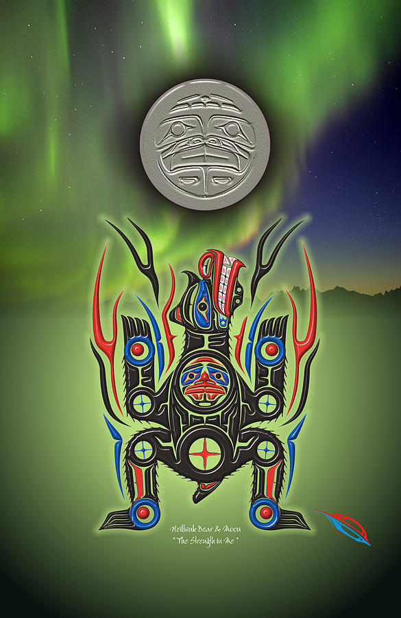 Tlingit Digital Art - Heiltsuk Black Bear The Strength In Me #2 by Fred Anderson jr