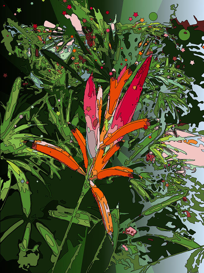 Sunset Painting - Heliconia #1 by Stacy Vosberg
