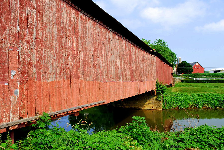 Amish Country Photograph - Herrs Mill Covered Bridge #1 by Mary Beth Landis