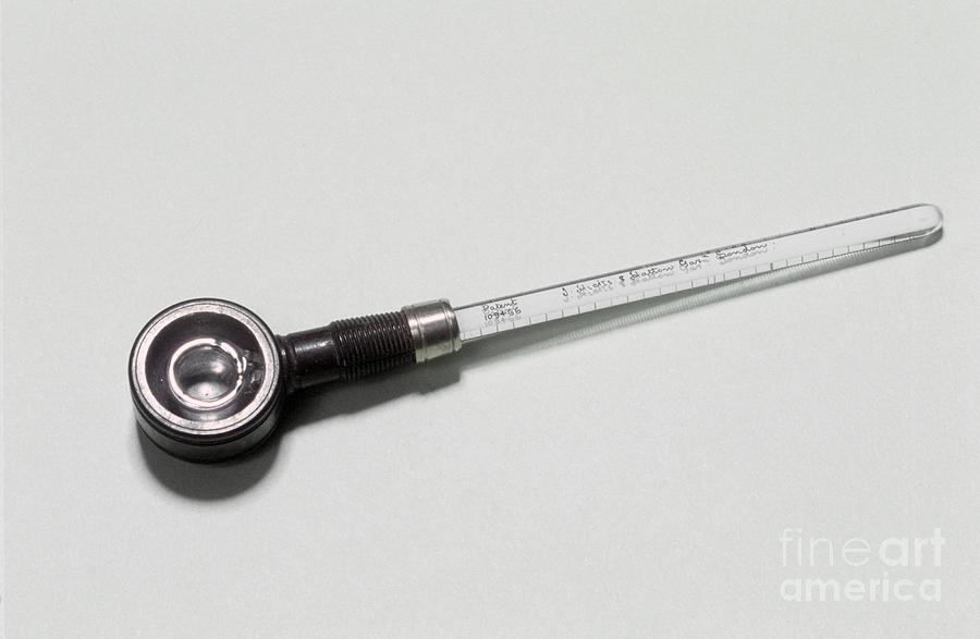 Device Photograph - Hicks Patent Thermometer, Circa 1880 #1 by Science Photo Library