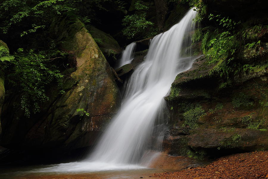 Hidden Waterfall at Hocking Hills State Park #1 Photograph by Jetson Nguyen