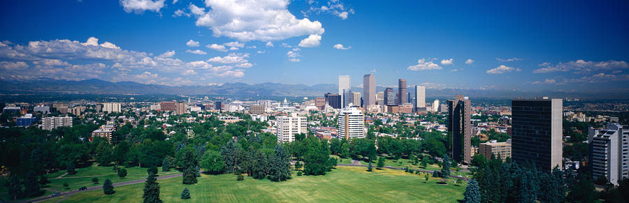 High Angle View Of A City, Denver #1 Photograph by Panoramic Images