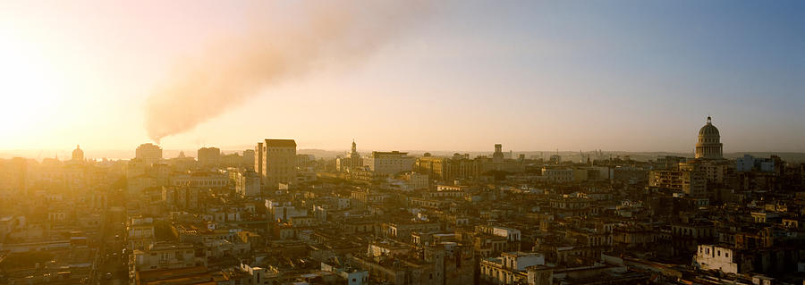 Architecture Photograph - High Angle View Of A City, Old Havana #1 by Panoramic Images