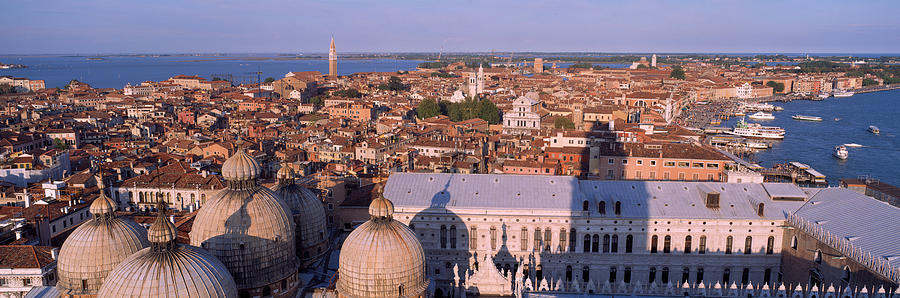 Architecture Photograph - High Angle View Of A City, Venice, Italy #1 by Panoramic Images
