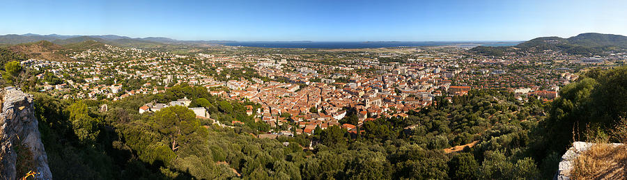 Color Image Photograph - High Angle View Of A Town #1 by Panoramic Images