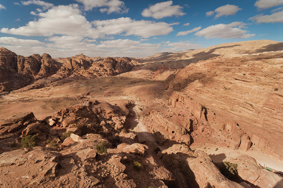 High Angle View Of Petra Valley #1 Photograph by Panoramic Images