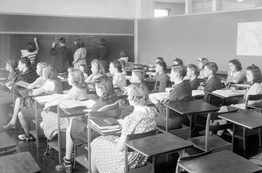 High School Class, C1936 Photograph by Granger