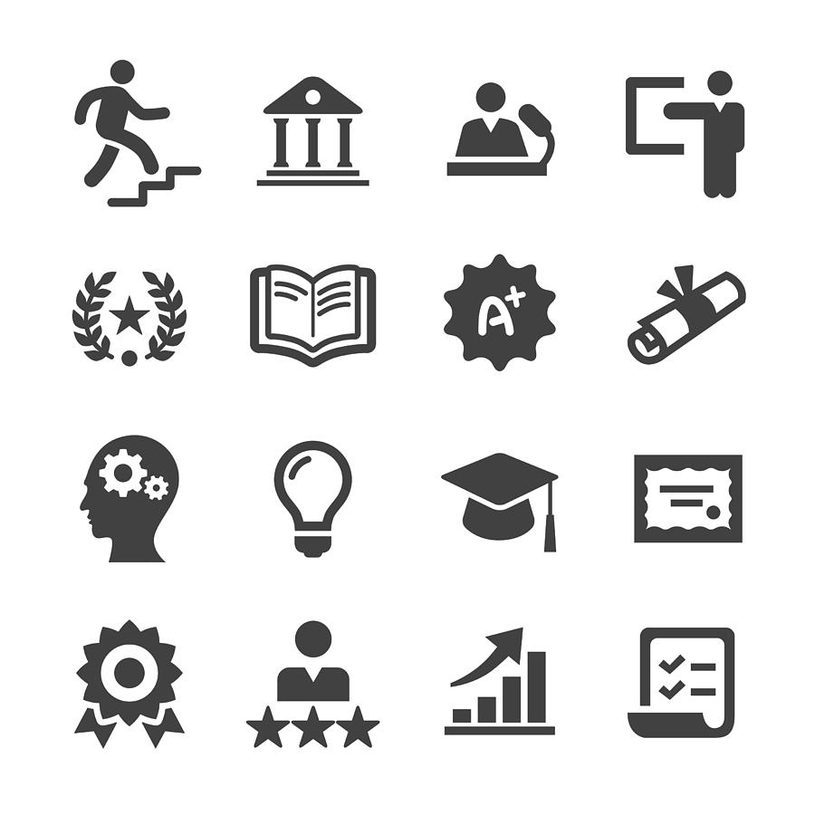 Higher Education Icons - Acme Series Drawing by -victor-