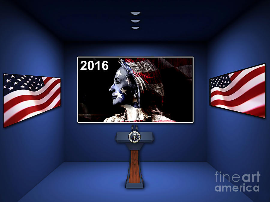 Hillary 2016 #3 Mixed Media by Marvin Blaine