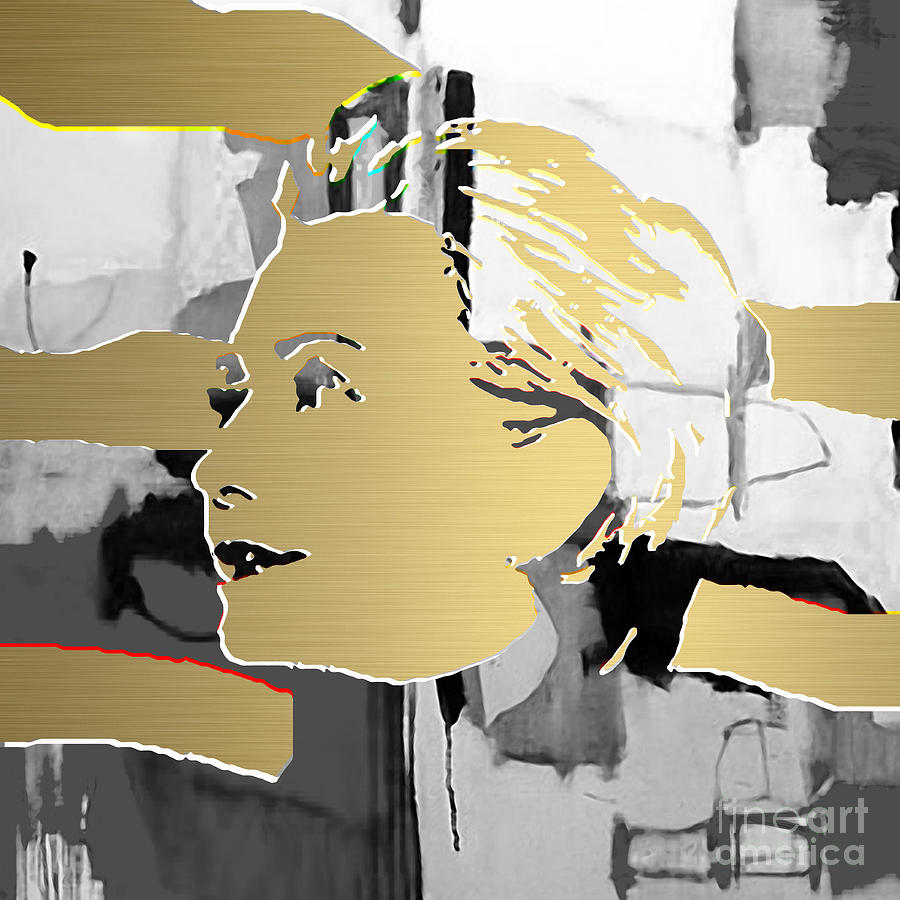 Hillary Clinton Gold Series #3 Mixed Media by Marvin Blaine