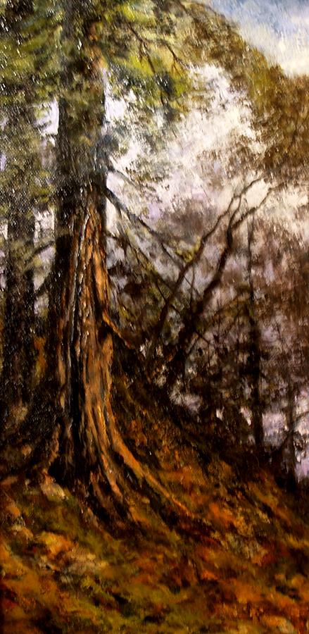 Trees Painting - Hillside Ancient by Jim Gola Trees Painting - Hillside Ancient by Jim Gola