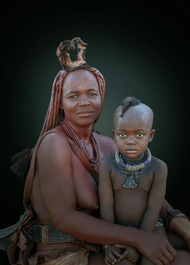 Himba Mother With Her Little Child #1 Photograph by Buena Vista Images