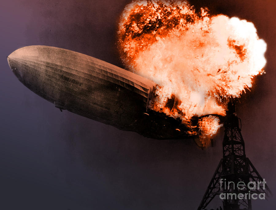 Hindenburg Disaster May 6th 1937 #2 Photograph by Photo Researchers