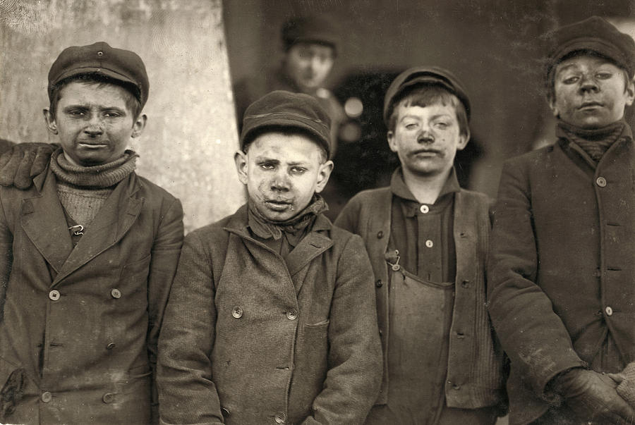 Hine Breaker Boys, 1911 #1 Photograph by Granger