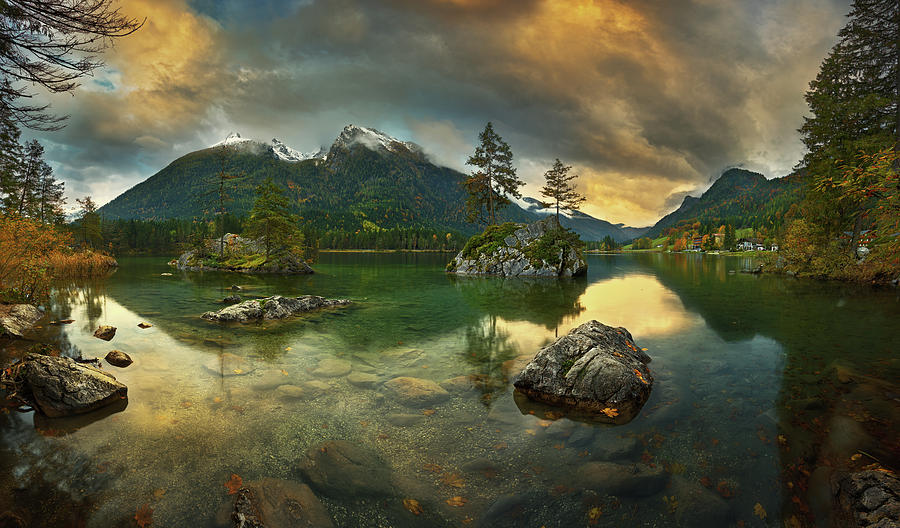 Mountain Photograph - Hintersee.... #1 by Krzysztof Browko
