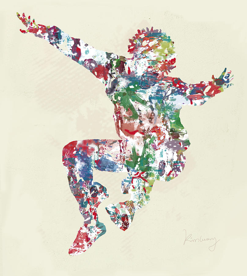 Portrait Drawing - Hip Hop Street Dancing  pop stylised art poster #1 by Kim Wang