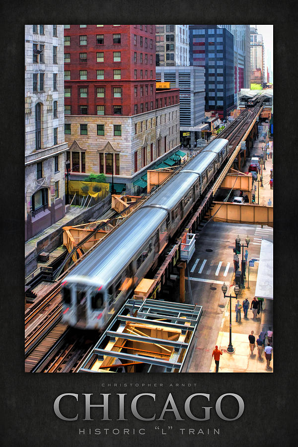 Chicago Painting - Historic Chicago El Train Poster #1 by Christopher Arndt