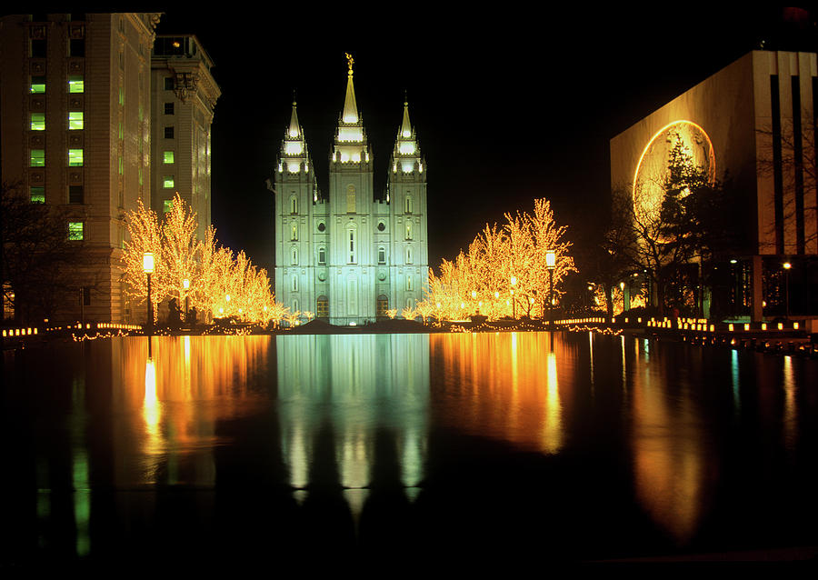 Salt Lake City Photograph - Historic Temple And Square In Salt Lake #1 by Panoramic Images