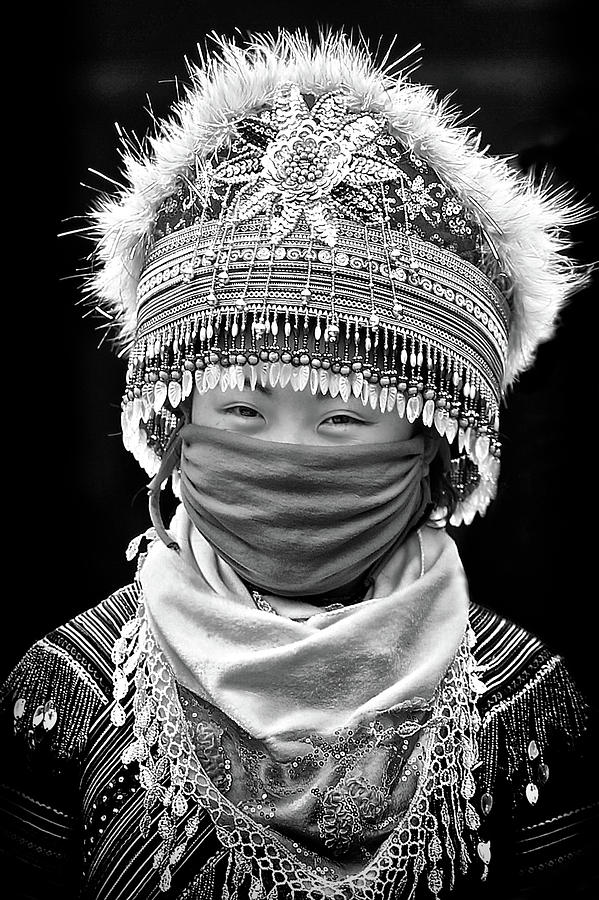 Black And White Photograph - Hmong... #1 by John Moulds