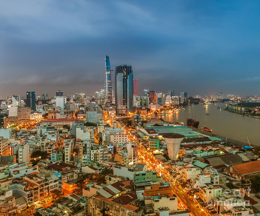 Holiday Photograph - Ho Chi Minh City Skyline #1 by Fototrav Print