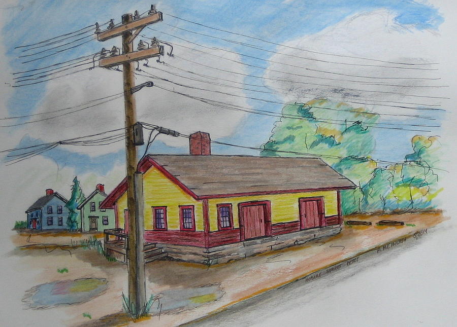 Hobart Street Depot #1 Drawing by Paul Meinerth