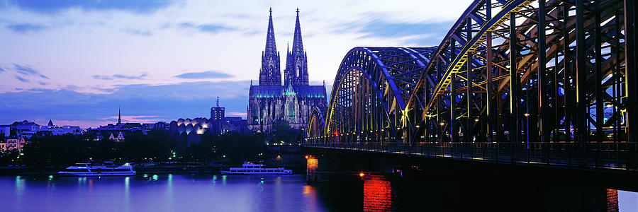 Hohenzollern Bridge And Cologne #1 Photograph by Panoramic Images