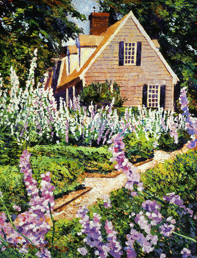 Impressionism Painting - Hollyhock House #1 by David Lloyd Glover