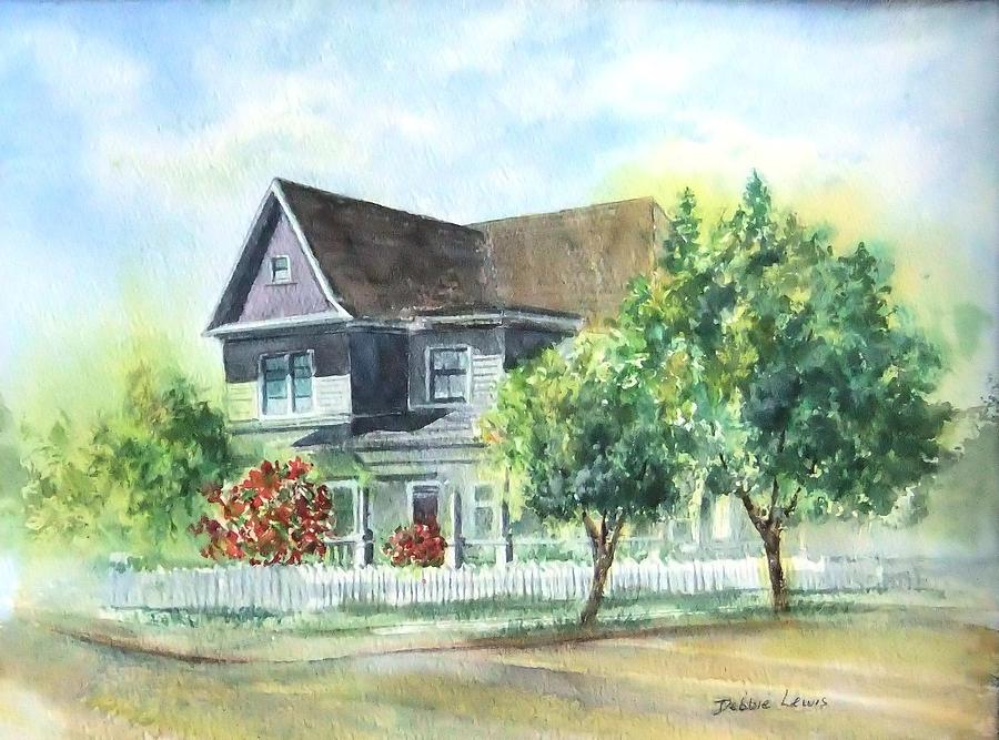 Home in downtown Long Beach #1 Painting by Debbie Lewis