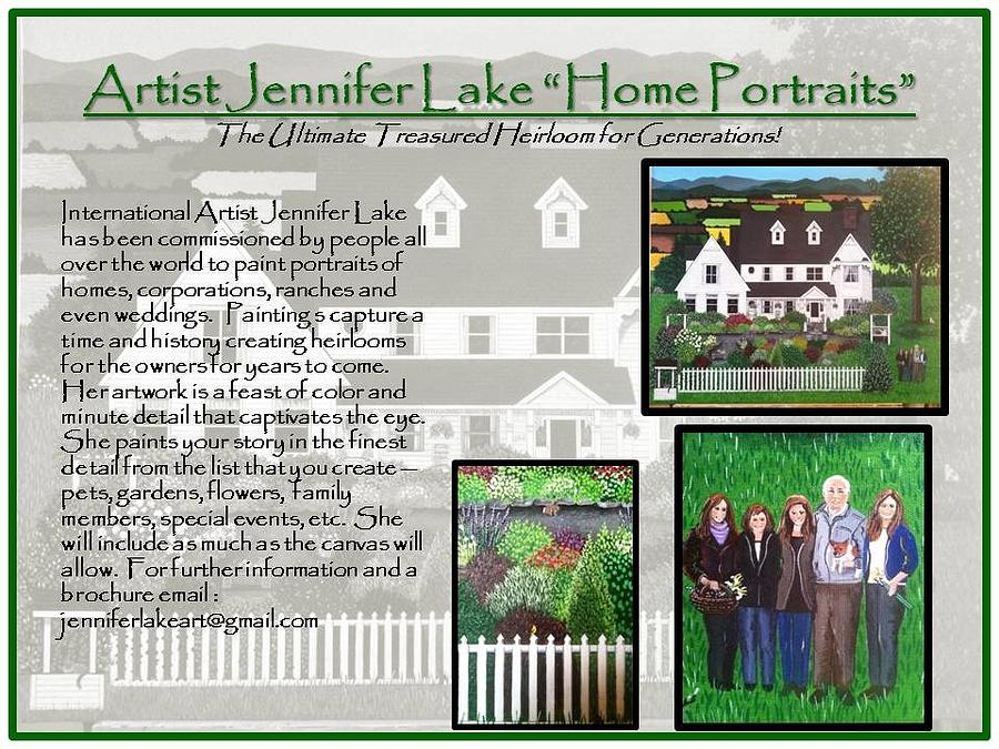 Home Portrait  #1 Painting by Jennifer Lake