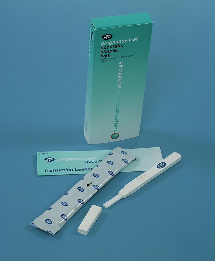 Boot Photograph - Home Pregnancy Test #1 by Mark Thomas/science Photo Library
