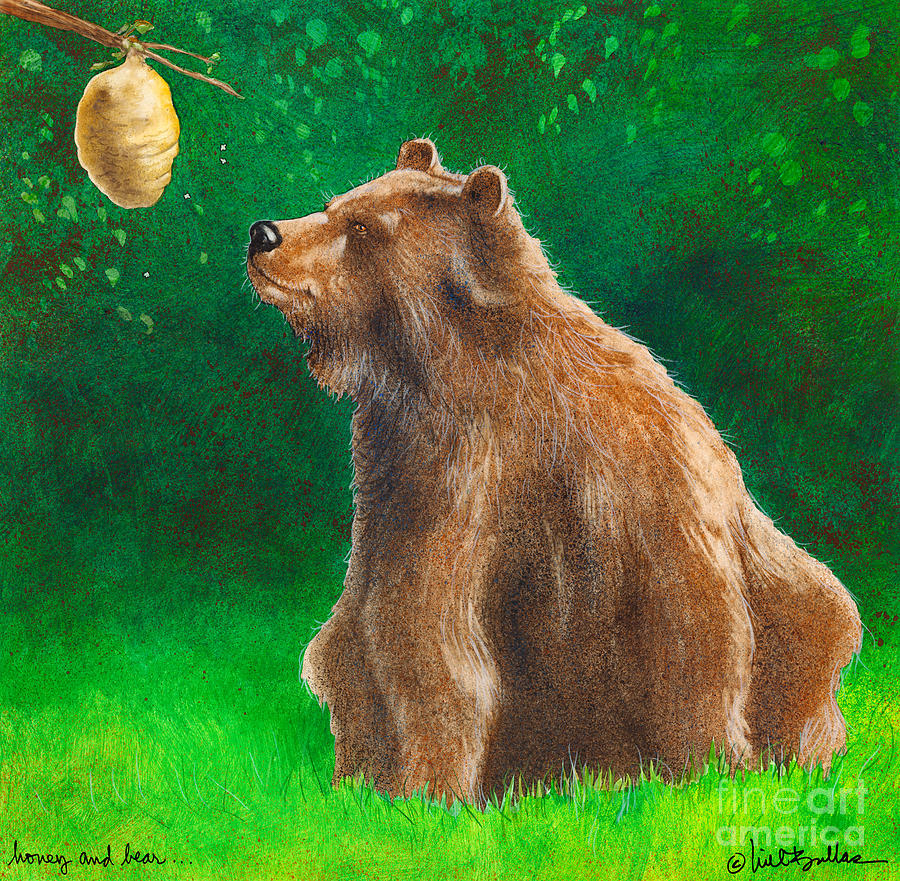 Honey And Bear... #2 Painting by Will Bullas
