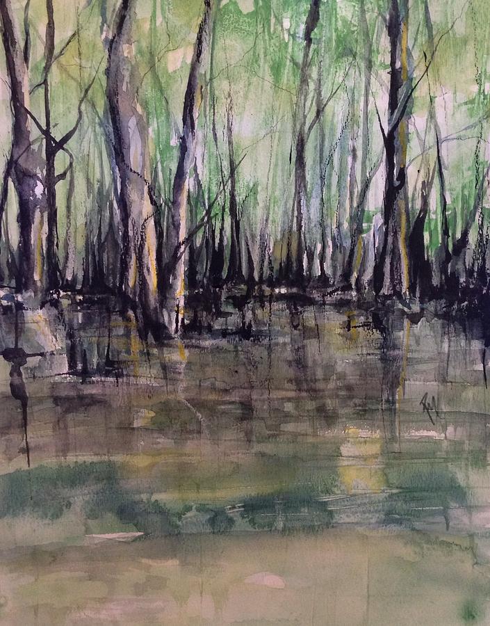 Honey Island Swamp Series #1 Painting by Robin Miller-Bookhout