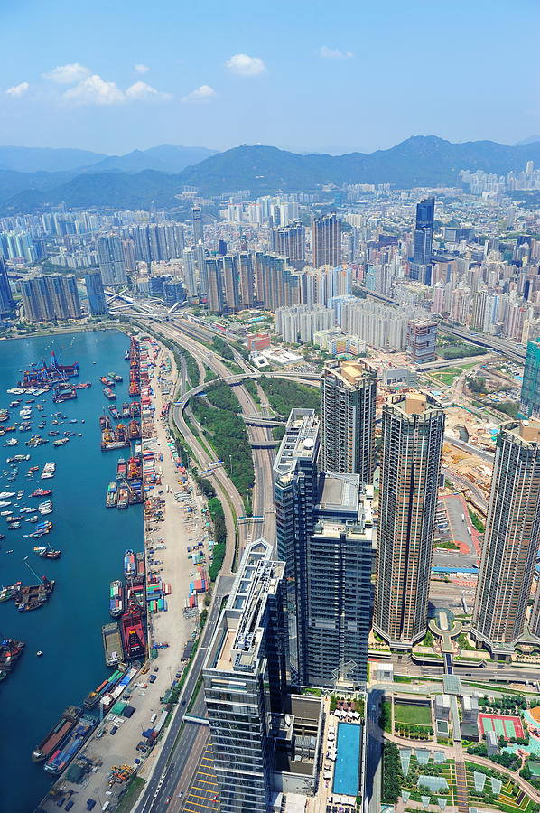 Hong Kong aerial view #1 Photograph by Songquan Deng