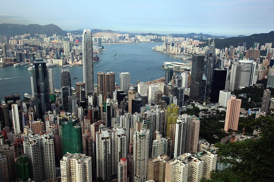 Hong Kong City And Harbour Photograph by Tim Lester/science Photo ...