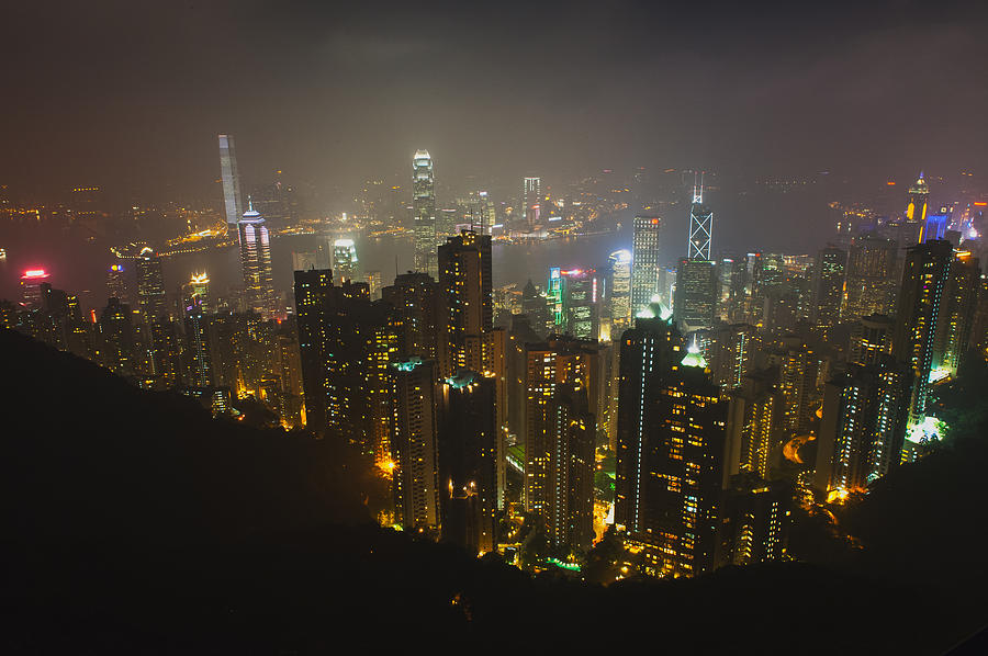 Hong Kong Night View #1 Photograph by Hisao Mogi