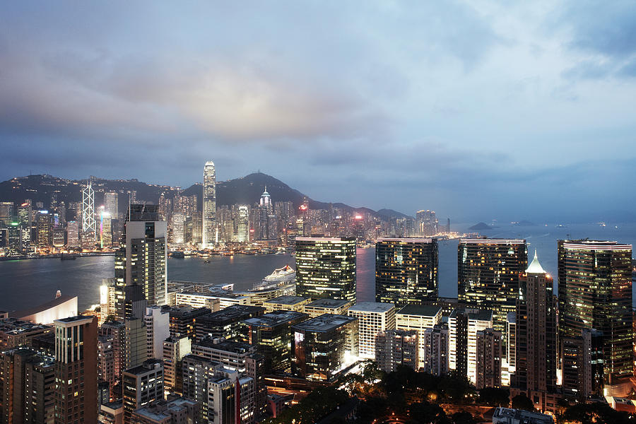 Hong Kong Skyline And Victoria Harbour 1 Photograph by Gary Yeowell Hong Kong Skyline And Victoria Harbour 1 Photograph by Gary Yeowell