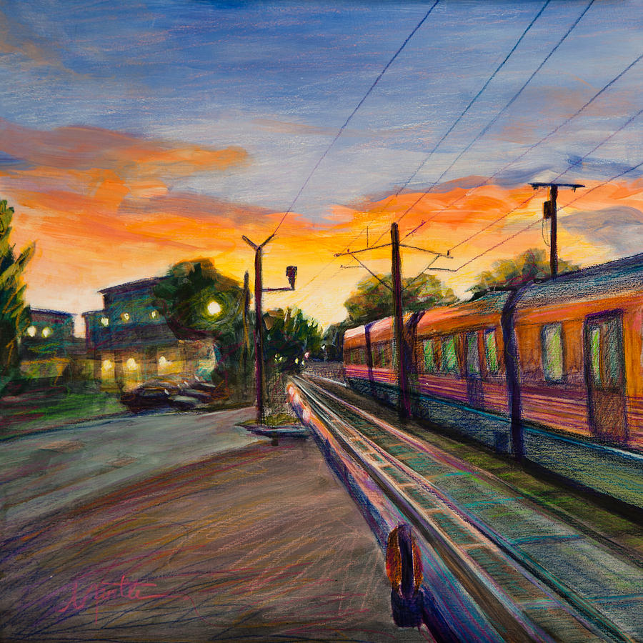 Los Angeles Painting - Hope Crossing #2 by Athena Mantle
