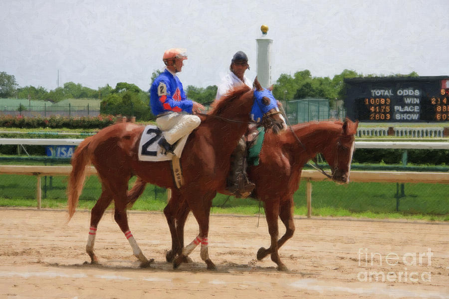 Horse Racing #1 Digital Art by Jill Lang