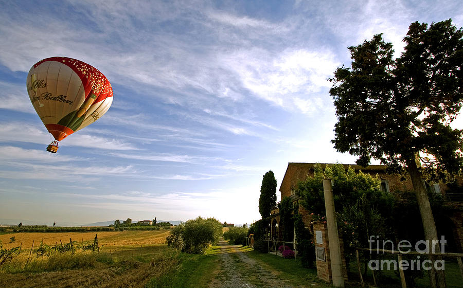 Transportation Photograph - Hot Air Balloon, Italy #1 by Tim Holt