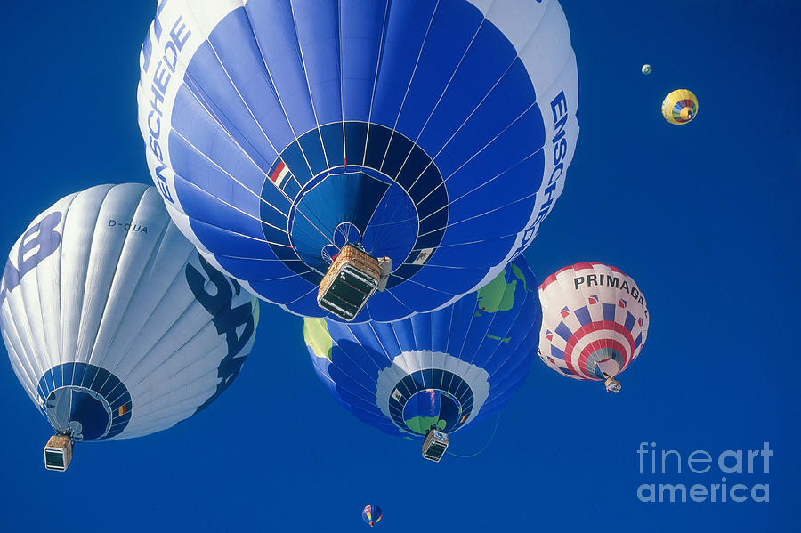 Hot Air Balloon Photograph - Hot Air Balloons #1 by Kees Van Den Berg