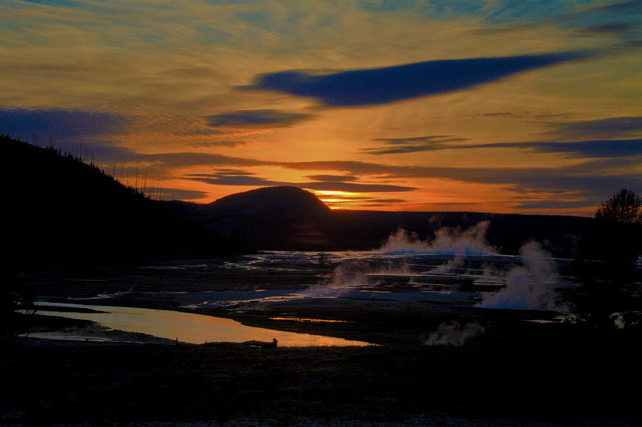 Hot Spring Sunset #1 Photograph by Jack R Perry