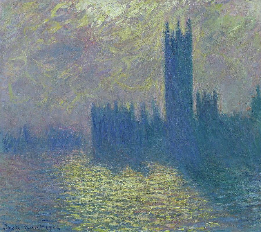 Houses of Parliament #4 Painting by Claude Monet