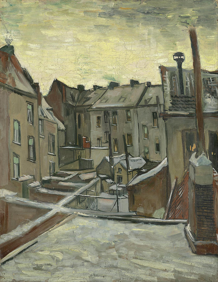 Houses Seen From The Back #1 Painting by Vincent Van Gogh