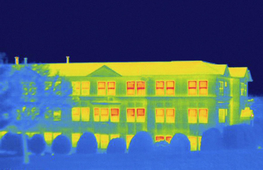 Housing Complex, Thermogram Showing #1 Photograph by Science Stock Photography
