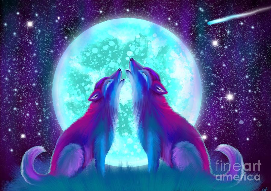 Howling Together #1 Painting by Nick Gustafson