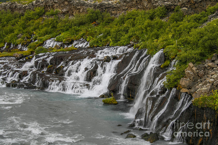 Hraunfossar waterfall Iceland Photograph by Patricia Hofmeester
