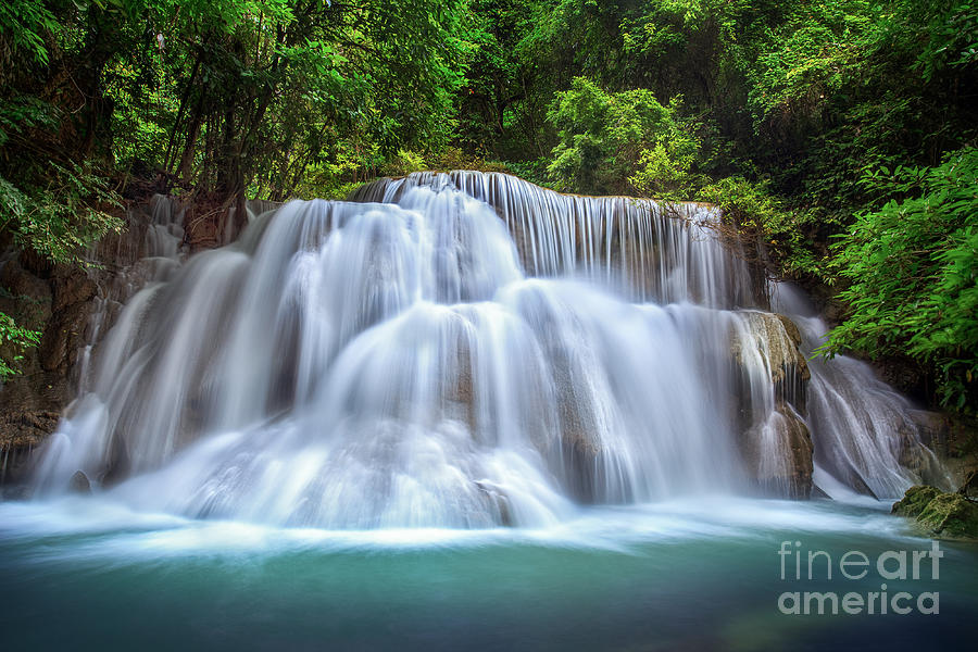 Cool Photograph - Huay mae Ka Min waterfall #1 by Anek Suwannaphoom